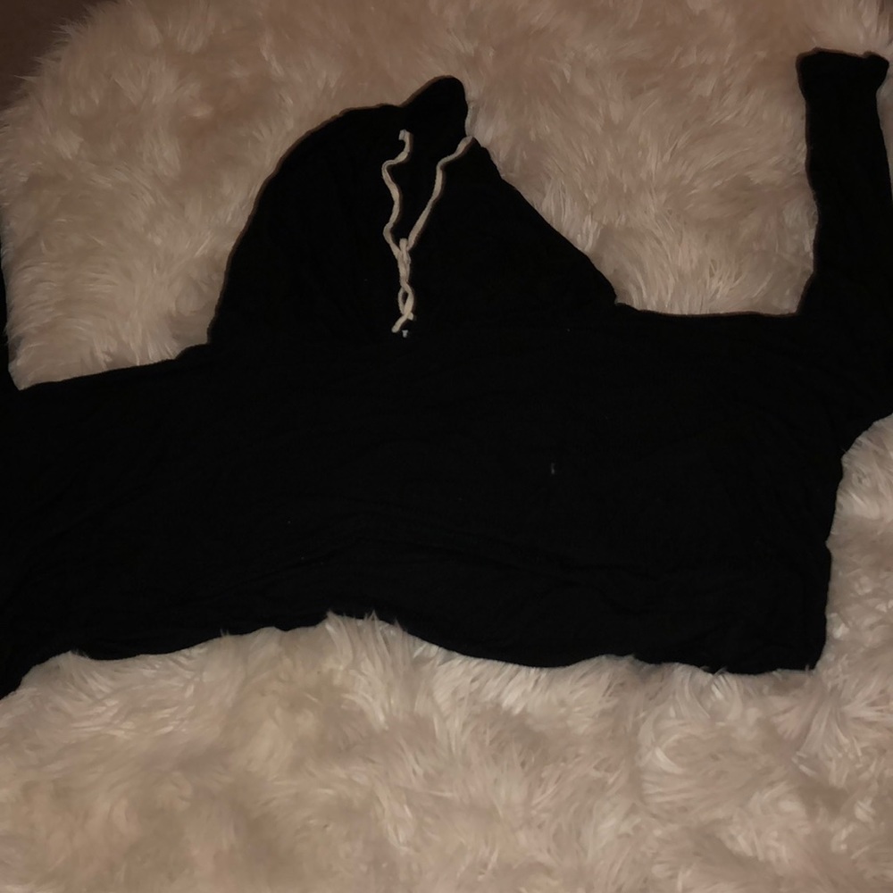 Black crop top sweater
